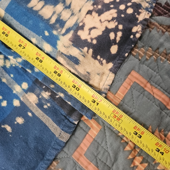 Men's Blue and White Angry Minnow Button Down Shirt - Picture 6 of 6